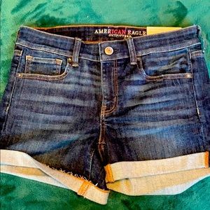 American Eagle stretch jean shorts